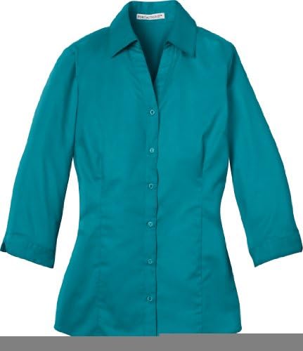 Port Authority - Ladies 3/4 Sleeve Blouse. L6290 - Teal Green - Medium