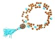 Yoga Mala Rudraksha, Turquoise, Crystal Stone Rosary Prayer Bead Meditation Necklace Bracelet