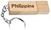 Engraved Wooden USB Flash Drive 8 GB with chain - Engraved name Philippine