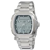 REACTOR Mens Graviton Ana-Digi Silver LCD Stainless Steel Tide Watch #89001 by REACTOR