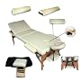 Massageliege beige + Set1 inkl. 2 Lagerungsrollen &hellip von TecTake