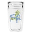 Swirls Adirondack Chair 12 oz Slimline Insulated Beverage Tumbler, Clear
