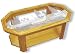 Oak Glass Top Coffee Table With Elk Etched Glass - Elk Coffee Table Furniture - Unique Elk Gift Ideas - Fully Assembled - 39" x 22" x 15" high