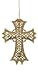 Seasons of Elegance Gold Glitter with Pearl Accents Cross Christmas Ornament 5"