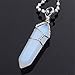 Ayliss® Wire Wrap Gemstone Crystal Quartz Healing Point Chakra Pendants for Necklace (Opalite)