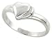 3/8 (9.5 mm) Sterling Silver High Polished Domed Heart Ring