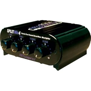 ART SPLITMix4 Passive SplitterMixer 4 Stereo Input CH Passive Design Over 90dB of Attenuation