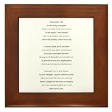 Remember Me Poem on Framed Tile