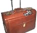 Mancini Brown Lawyer/litigation Rolling Leather Briefcase