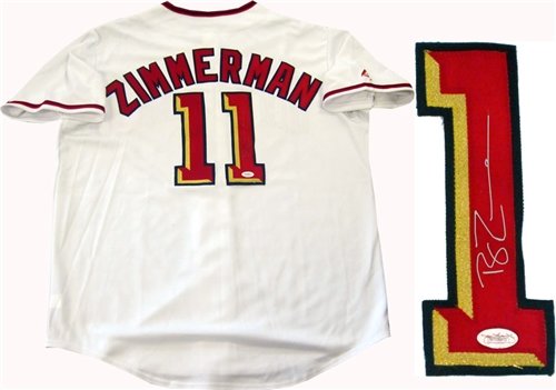 Ryan Zimmerman Autographed/Hand Signed Washington Nationals Authentic Jersey (JSA)