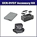 Sony DCR-DVD7 Camcorder Accessory Kit includes: ST60C Case, SDNPFA70 Battery, SDM-103 Charger