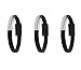 Three Legs 3 Pack Mini Short Flat Bracelet Charing Data Cables Compatible with iPhone 6+/6/5S/5, iPad Mini 4th, iPod Touch 5 (3Black)