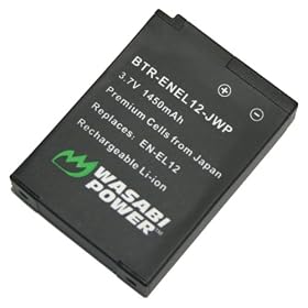 Wasabi Power Battery for Nikon EN-EL12 and Nikon Coolpix AW100, AW100s, P300, P310, S70, S610, S620, S630, S640, S800c, S1000pj, S1100pj, S1200pj, S6000, S6100, S6150, S6200, S6300, S8000, S8100, S8200, S9100, S9200, S9300