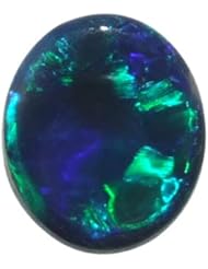 O&G Australia Natural Lightning Ridge Solid Black Opal Gemstone (.66cttw)
