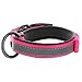 Pawtitas Lumberjack Padded Martingale Collar for Dogs | Soft Neoprene Dog Collar for Your pet's Comfort Made with Reflective Band for Maximum Visibility | Fits Small and Large Pets - Large Pink