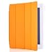 ATC Magnetic PU Leather Smart Cover Case with auto sleep/awake function for iPad 2 all Tablet (Orange 16GB,32GB,64GB)