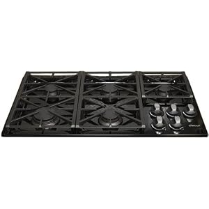 36\” Renaissance Series Thin air Natural Gas Cooktop Along with 2-12\” & 1-10\” Platform Grates A few Sealed Writers & In Black