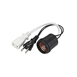 プラグ付ソケット　電源プラグ・ボディ付　E26用　6A　125V　KW-15NH