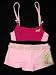 Sports : O NEILL BUSTIER Bikini, Gr.: 140 HOT PANTS ROSA mit GLITZER-PRINT und ZIERG&Uuml;RTEL