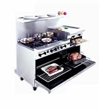 60 6 Burner w 24in Raised Griddle 1 Std & 1 Convection Oven AR6B-24RGCR