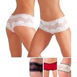 Low Rise Scallop Lace Boxer w/ Cotton Lined Crotch - No Side Seams