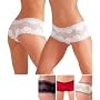 Low Rise Scallop Lace Boxer w/ Cotton Lined Crotch - No Side Seams