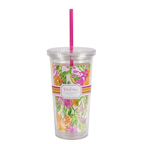 Lilly Pulitzer Acrylic Tumbler with Straw - Peelin Out