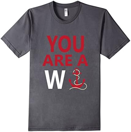 Men's You Are A Wanker Vintage Anchor Nautical Nantucket Shirt Large Asphalt