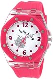 Hello Kitty Women’s HWL1377PNK Pink Rubber Strap and Glitter Face Watch