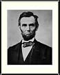 Classic Photo Portrait of President Abraham Lincoln by Alexander Gardner - Haunting approx. 22x26-inch Framed & Matted - 7/8-inch Rounded, Shiny, Black Metal Frame - Photographic Print from the Library of Congress Collection