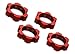 Traxxas 7758R Splined, Serrated, Red-Anodized 17mm Wheel Nuts (set of 4)