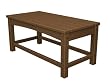 Recycled Earth-Friendly Outdoor Patio Club Coffee Table - Raw Sienna