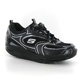 Skechers Shape Ups Accelerators Black Silver Womens Trainers