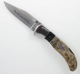 Winchester Folding Lockback Pocket Knife Burl Wood Handles