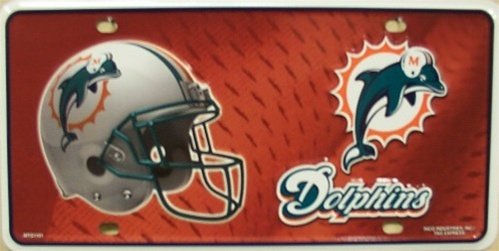 Miami Dolphins License Plate Frame NFL
