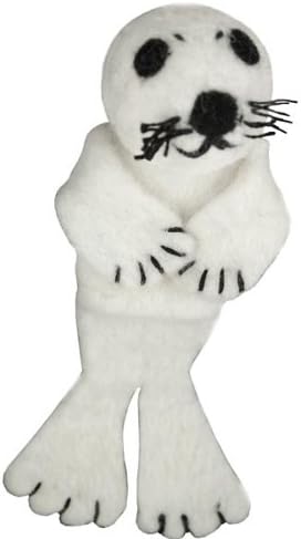 Seal Wild Woolie Finger Puppet, Ornament or Pen Pal