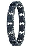 Black Ionic Plating and Black Polyurethane Bracelet