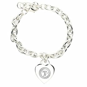 MLB Texas Rangers Heart-Charm Bracelet