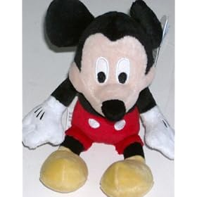 Disney Mickey Mouse Beanie Plush Figure, Stuffed Animal
