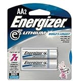 Energizer- AA2 Lithium Batteries (2-Pack), 7 Times Longer