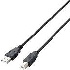 ELECOM RoHS指令準拠&環境配慮パッケージ エコUSB2.0ケーブル A-Bタイプ 5m ブラック U2C-JB50BK