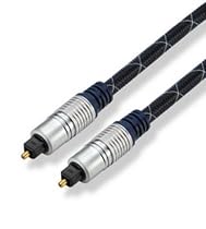 2,0 m Optisches Toslink Digital-Kabel Premium Klasse; 6mm; Vollmetallstecker; doppelt geschirmt