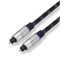 5,0 m Optisches Toslink Digital-Kabel Premium Klasse; 6mm; Vollmetallstecker dopplet geschirmt
