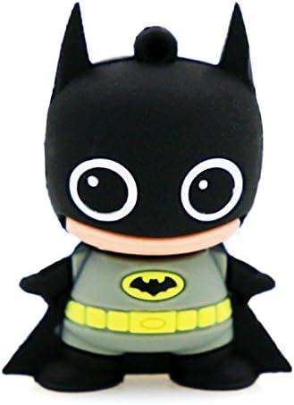 FACWEEK-- Superhero Series with Big Eyes USB 2.0 Flash Drive Cute Cartoon Design Gift Pen and thumb drive with lanyard (32GB, Batman)