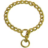 Platinum Pets 3mm Coated Chain Dog Collar 18-Inch, 24 Karat Gold