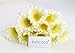 10 PCS Real Touch Latex Silk Artificial fake plastic Daisy Chrysanthemum Flowers Sun Chrysanthemum,Sunflower, Simulation Gerber, Dimorphotheca,Party Room home Decoration DIY Flower Bouquet (white)