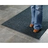 Deep Cleaning Ribbed 4 Foot Wide Roll Mat Blue