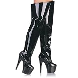 CENTERSTAGE-3010, Thigh High Boots in Black, by Pleaser USA