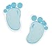 RAYHER - Holzstreuteil Baby Füße, 2cm, mit Klebepunkt, SB-Btl 12Stück, babyblau