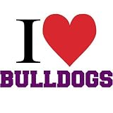 I Love Bulldogs Temporary Tattoos